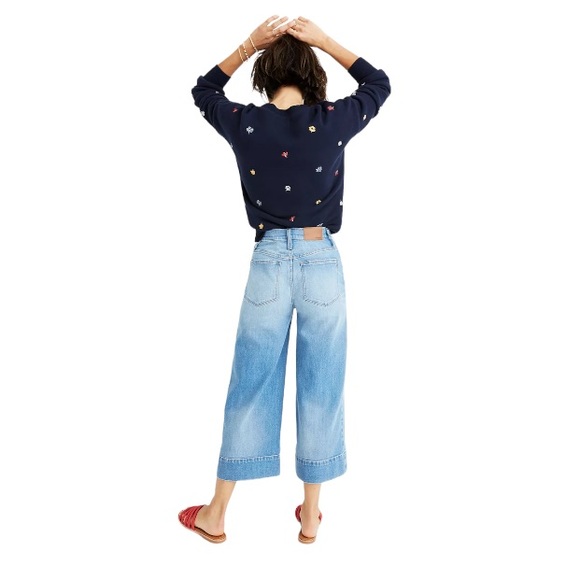 Madewell Wide-Leg Crop Jeans in Delancey Wash Size 23 - Picture 5 of 14